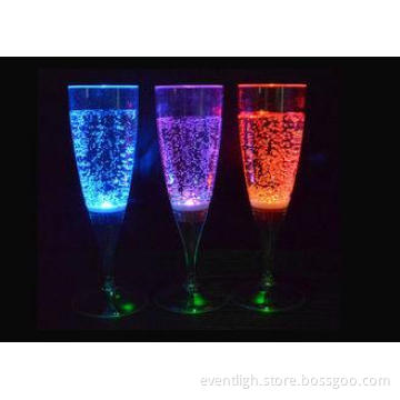 Blue / Red Light Up Plastic Cups , Beverage / Wine Glow Par